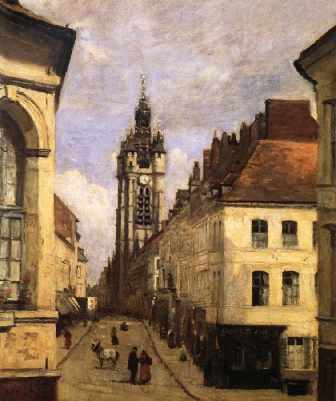 Corot Camille The bell tower of Doual Germany oil painting art